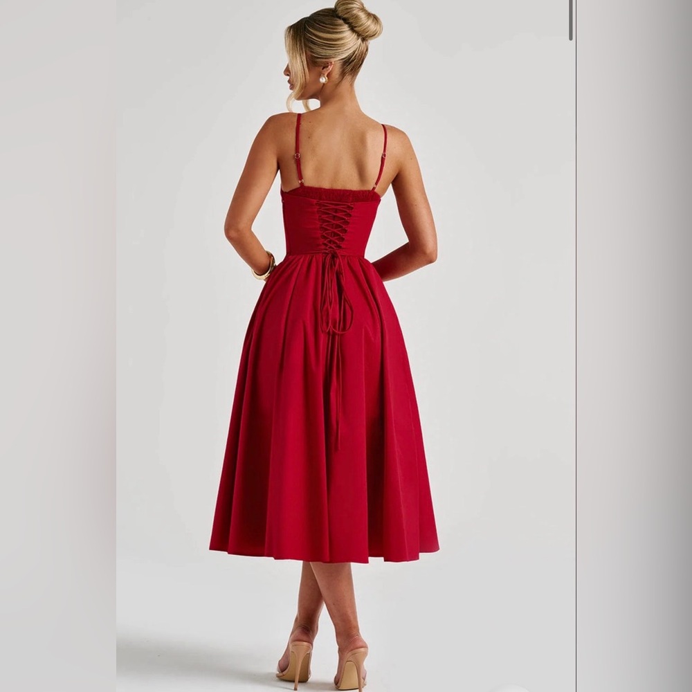 Babyboo Mariella Midi Dress - Red - Picture 2 of 6